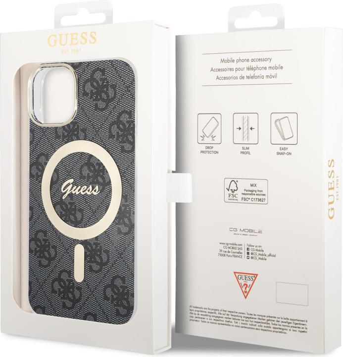 Produktbild Guess GUHMP15SH4STK iPhone 15 6.1" czarny/black hardcase IML 4G MagSafe (Apple iPhone 15, Apple iPhone 13, Apple iPhone 14)