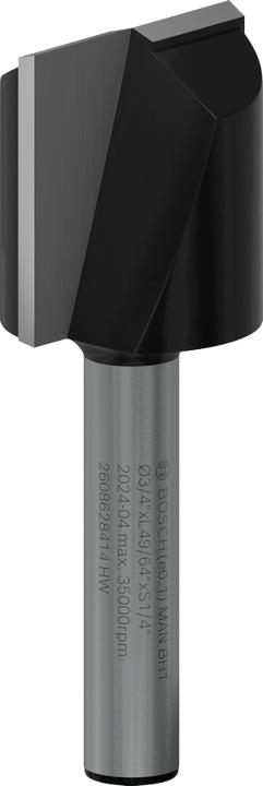 Actual product image Bosch Professional Zubehör Grooving cutter, 1/4-inch, D1 19 mm, L 19.6 mm, G 51 mm. For hand routers