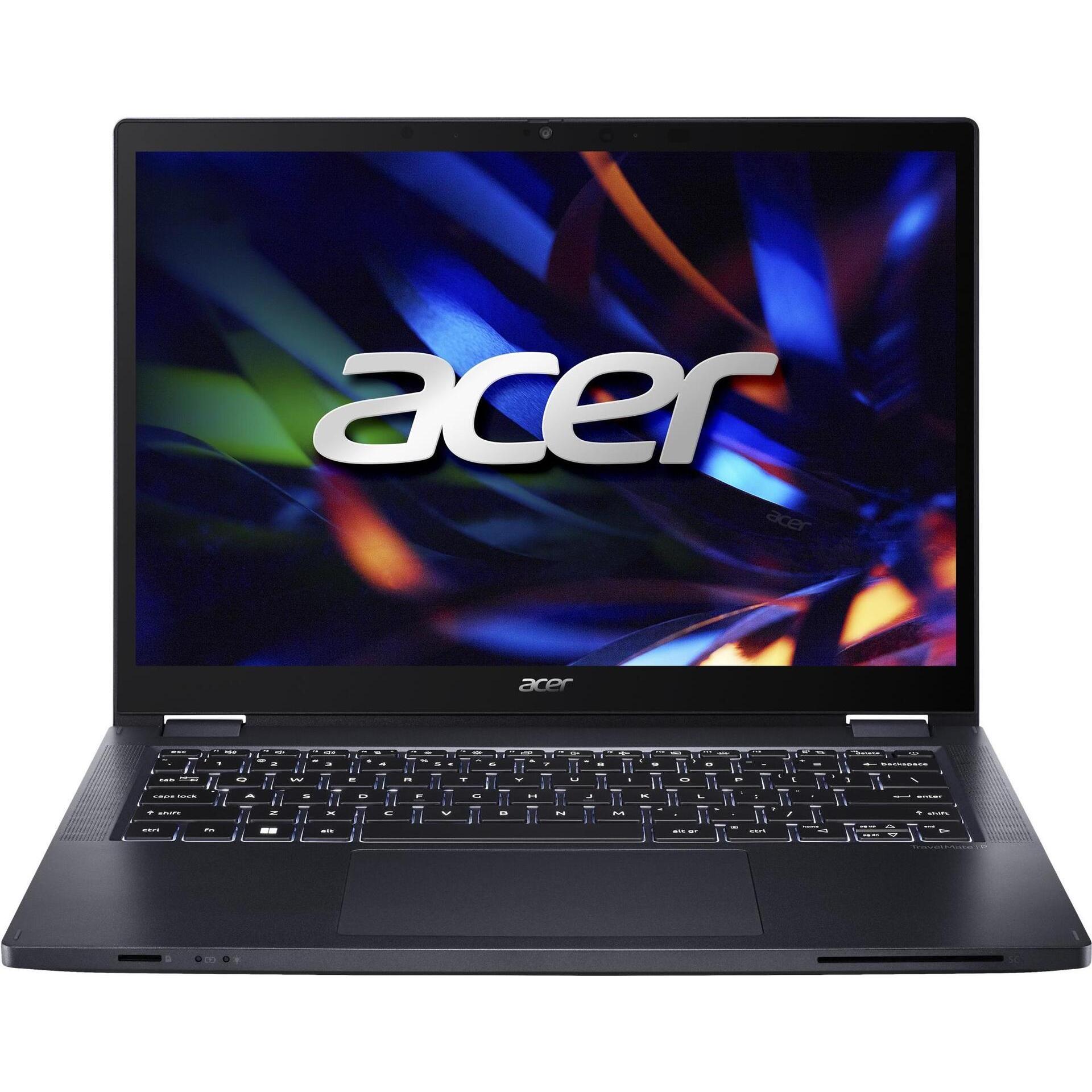 Acer Travelmate P4 Spin TMP414RN-53-TCO-35XK (13.98", Intel Core i3-1315U, 16 GB, 512 GB, DE), Notebook, Blau
