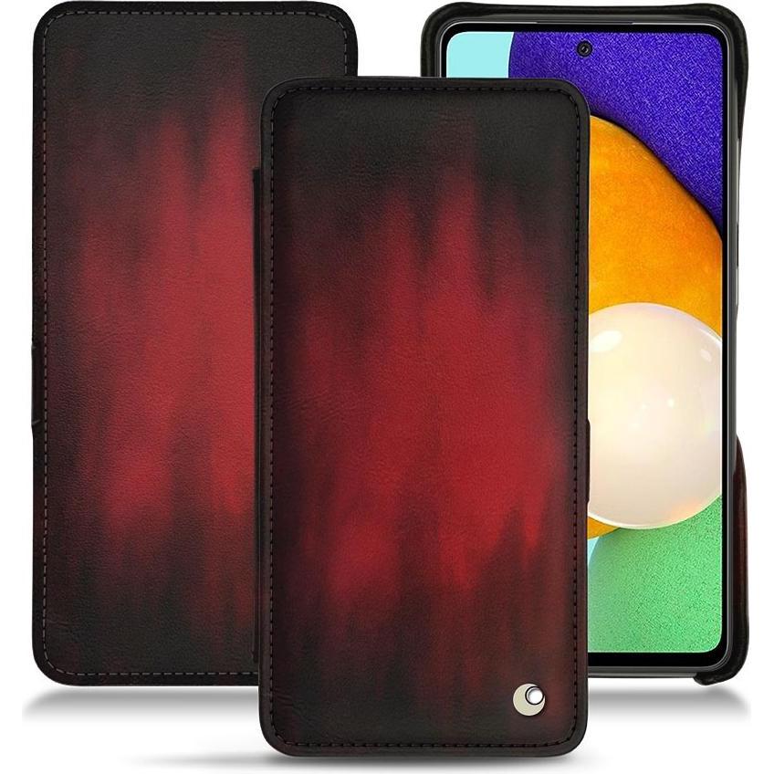 Noreve Lederschutzhülle horizontal (Samsung Galaxy A52), Smartphone Hülle, Rot