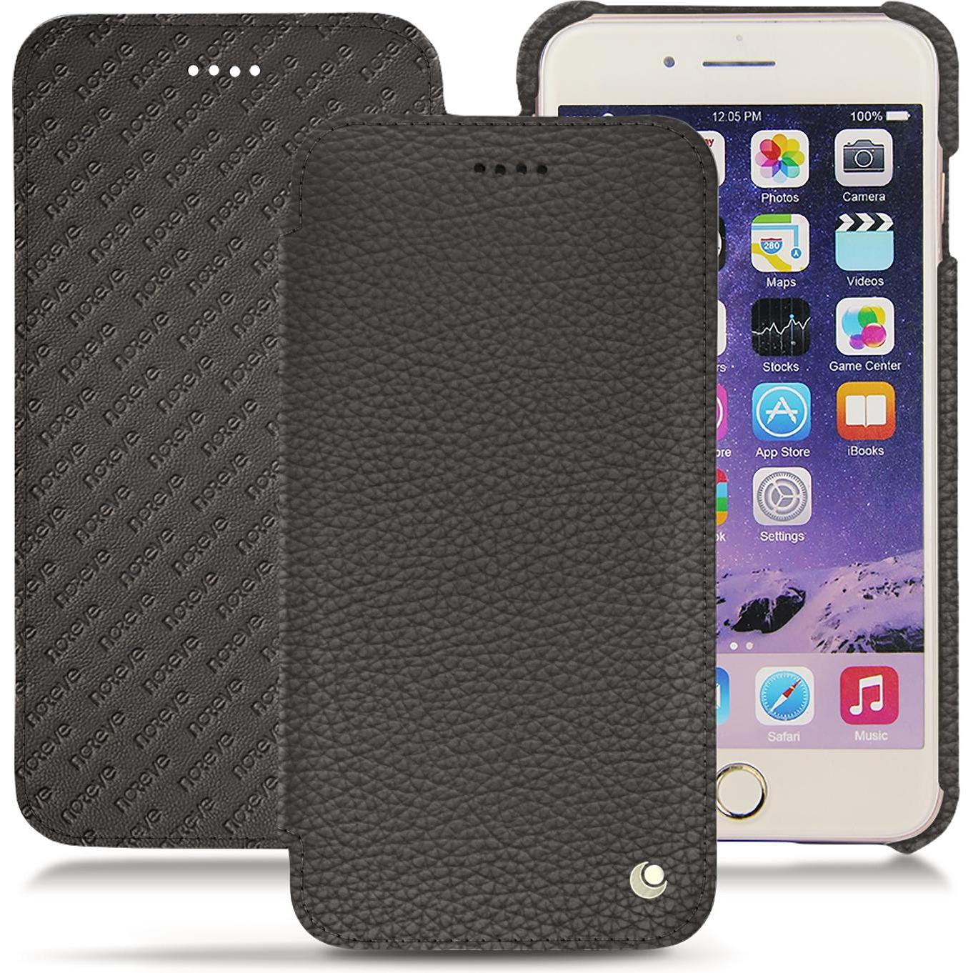 Noreve Lederschutzhülle horizontal (Apple iPhone X, Apple iPhone 7 Plus), Smartphone Hülle, Braun