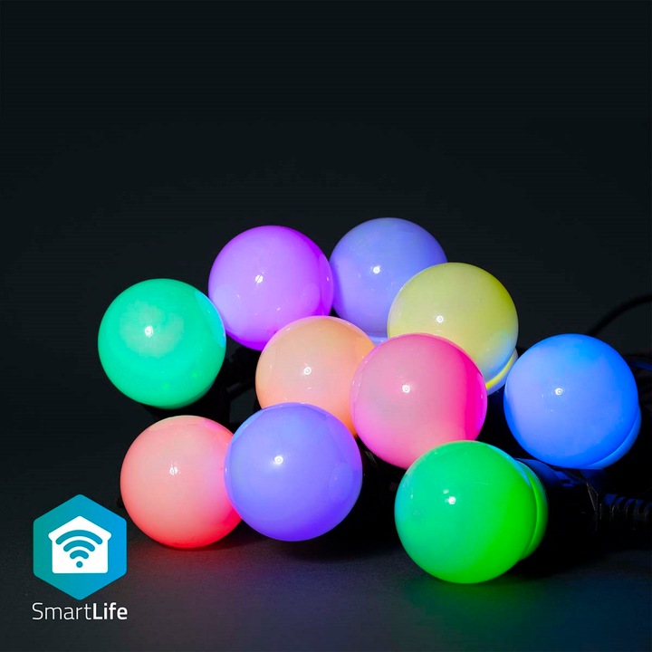 Image du produit Nedis SmartLife Décoratif LED Wi-Fi RGB 10 LED"s 9.00 m Android™ / IOS (9 m)