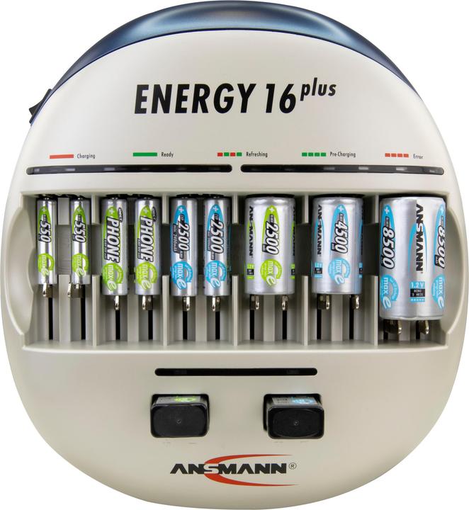 Actual product image Ansmann Energy 16 plus charging and maintenance station for 1-12 Micro AAA, Mignon AA rechargeable batteries (AA, AAA, C, D)