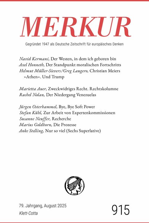 MERKUR 8/2025, Jg.79 (German, Christian Demand, Ekkehard Knörer, 2025)