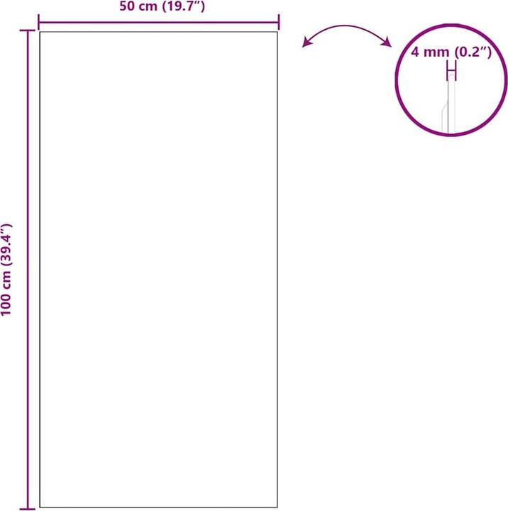 Produktbild vidaXL Wandspiegel (50 x 100 cm)