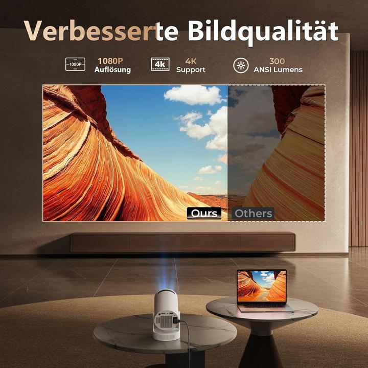 Actual product image Buba Toys Smart Mini Beamer 4K (Full HD, 300 lm)