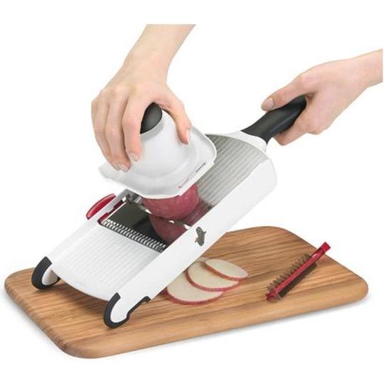 Thumbnail - Cuisipro Mandoline mit 3 Klingen, Küchenreibe, Grau