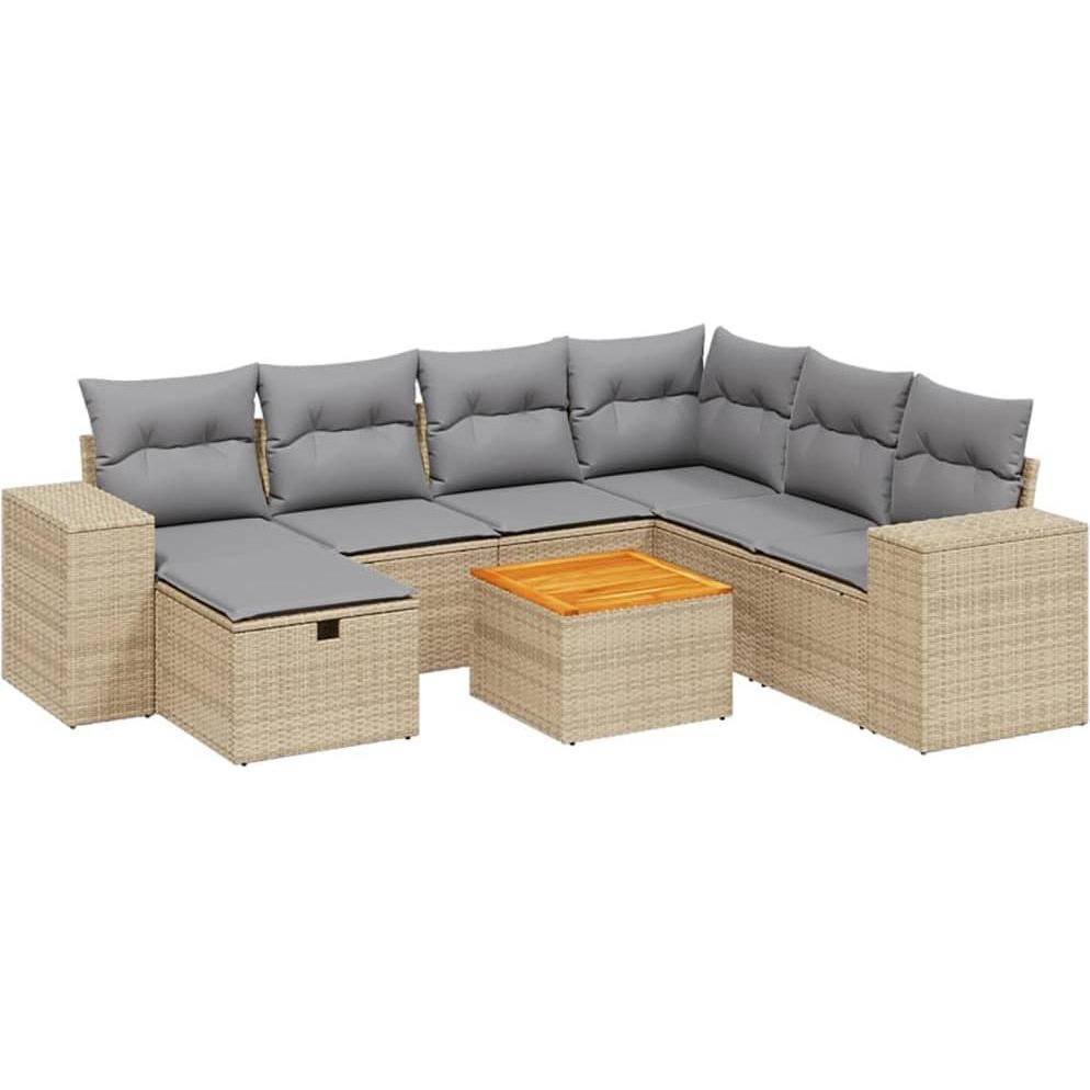VidaXL, Gartenlounge, 10-tlg. Garten-Lounge-Set mit Kissen