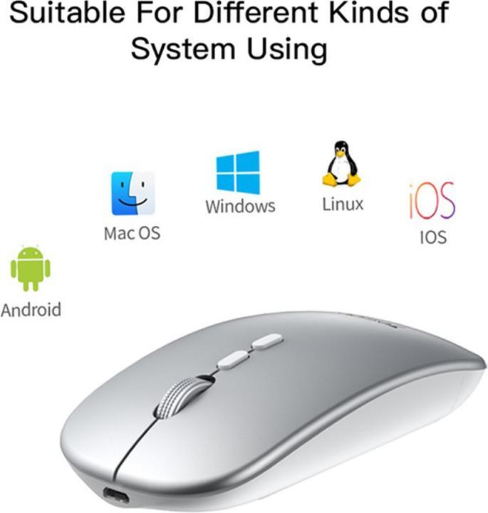 Actual product image Yesido - Wireless Mouse (KB15) - 800/1200/1600DPI, 2.4G Connection - Silver (Wireless)