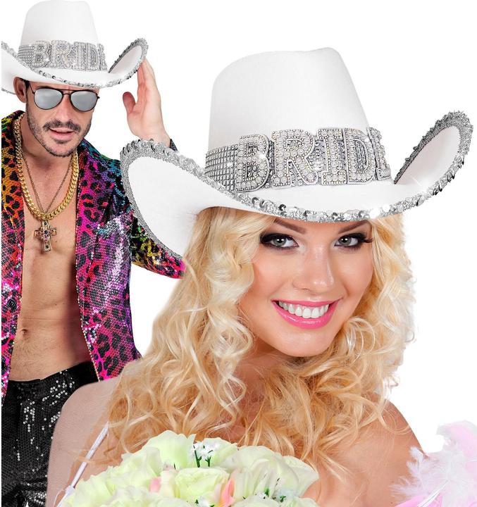 Immagine prodotto Widmann Cappello da cowboy "Bride" bianco con decorazione di perle