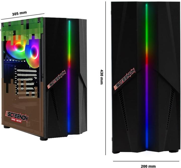 Produktbild ScreenOn Set da Gioco Edizione Minecraft (480 GB, 8 GB, AMD Ryzen 3 3200G, Radeon RX Vega 8)