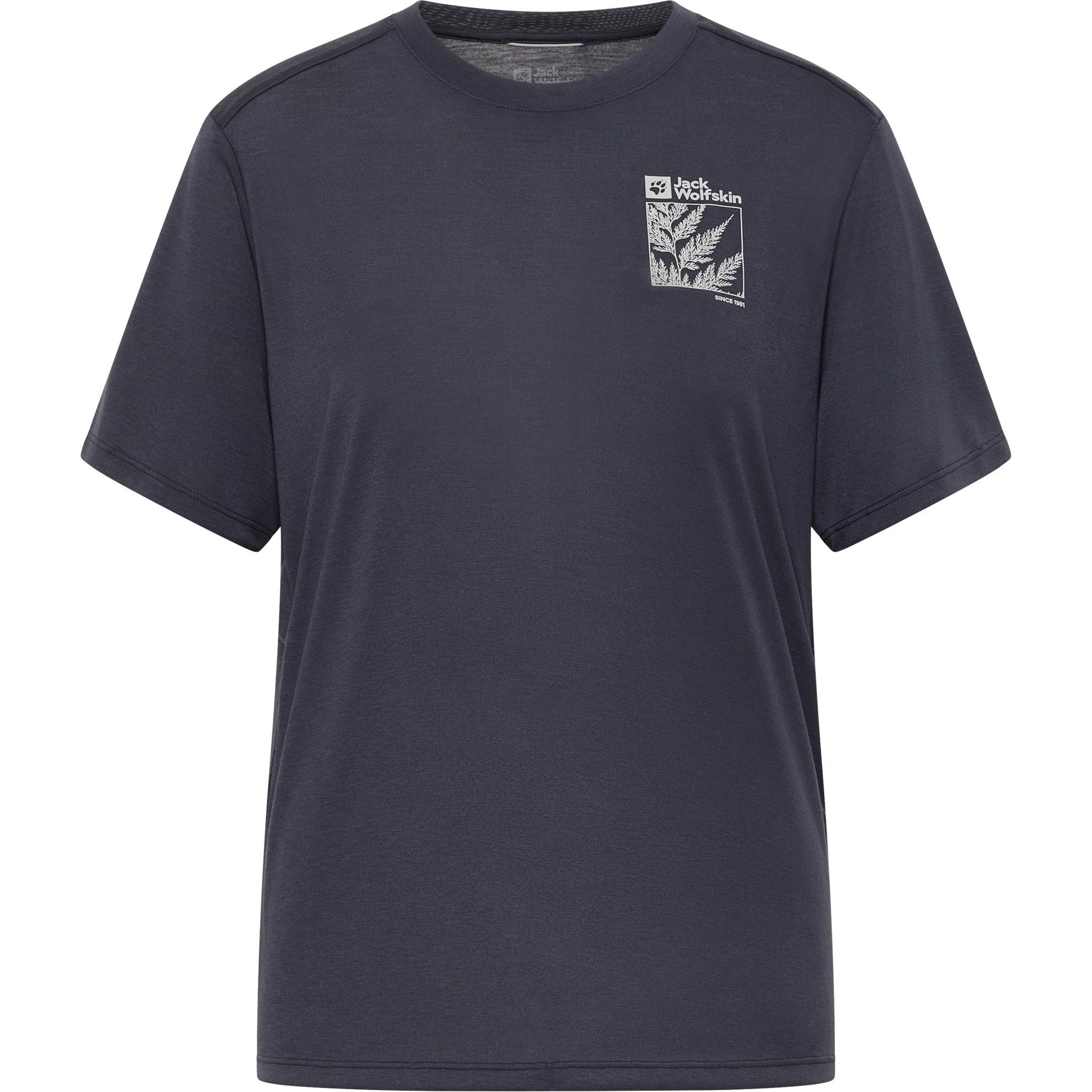 Jack Wolfskin, Damen, Sportshirt, Vonnan Graphic T W (XL), Grau, XL