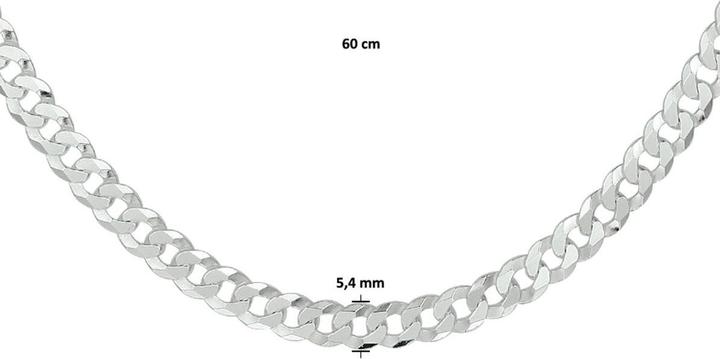 Vigor Gourmette 8 Seiten geschärft 5,4 mm - Silber (925 Silber)