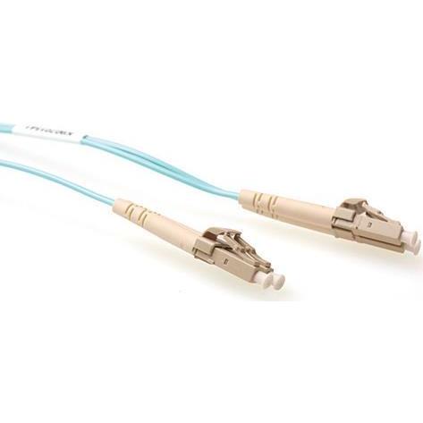 ACT 0.25 meter LSZH Multimode 50/125 OM3 fiber patch cable duplex with LC connectors (CAT8.1, 0.25 m), Netzwerkkabel