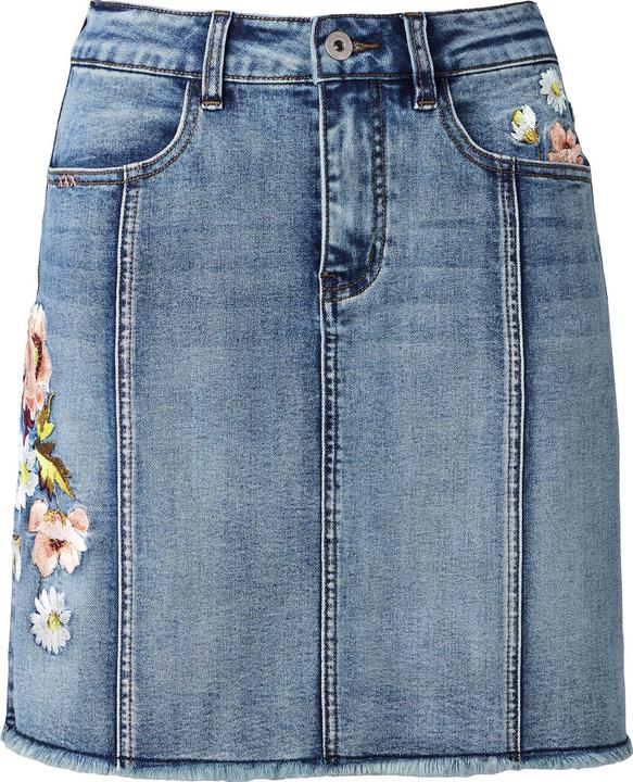Actual product image Joe Browns Floral Embroidered Denim Skirt (34)