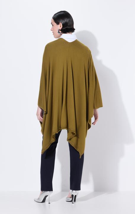 Image du produit Ulla Popken Poncho en maille oversize, coupe ouverte, strass fantaisie (50, 52, 54, 56)