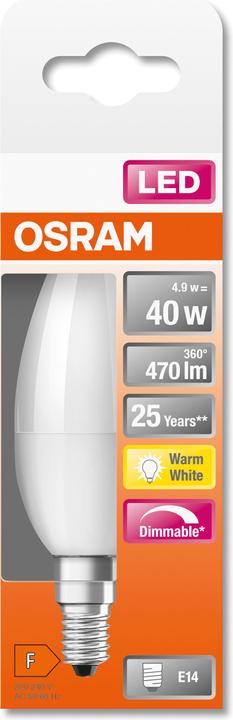 Actual product image Osram Superstar Classic B (E14, 40 W, 470 lm, 1 x, F)