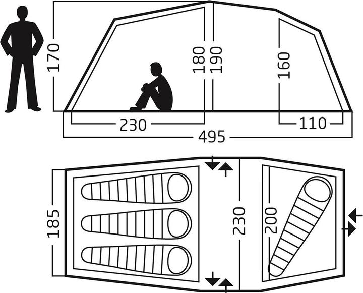Produktbild Nordisk Reisa 4 PU (Tunnelzelt, 10 kg, 4 Personen)