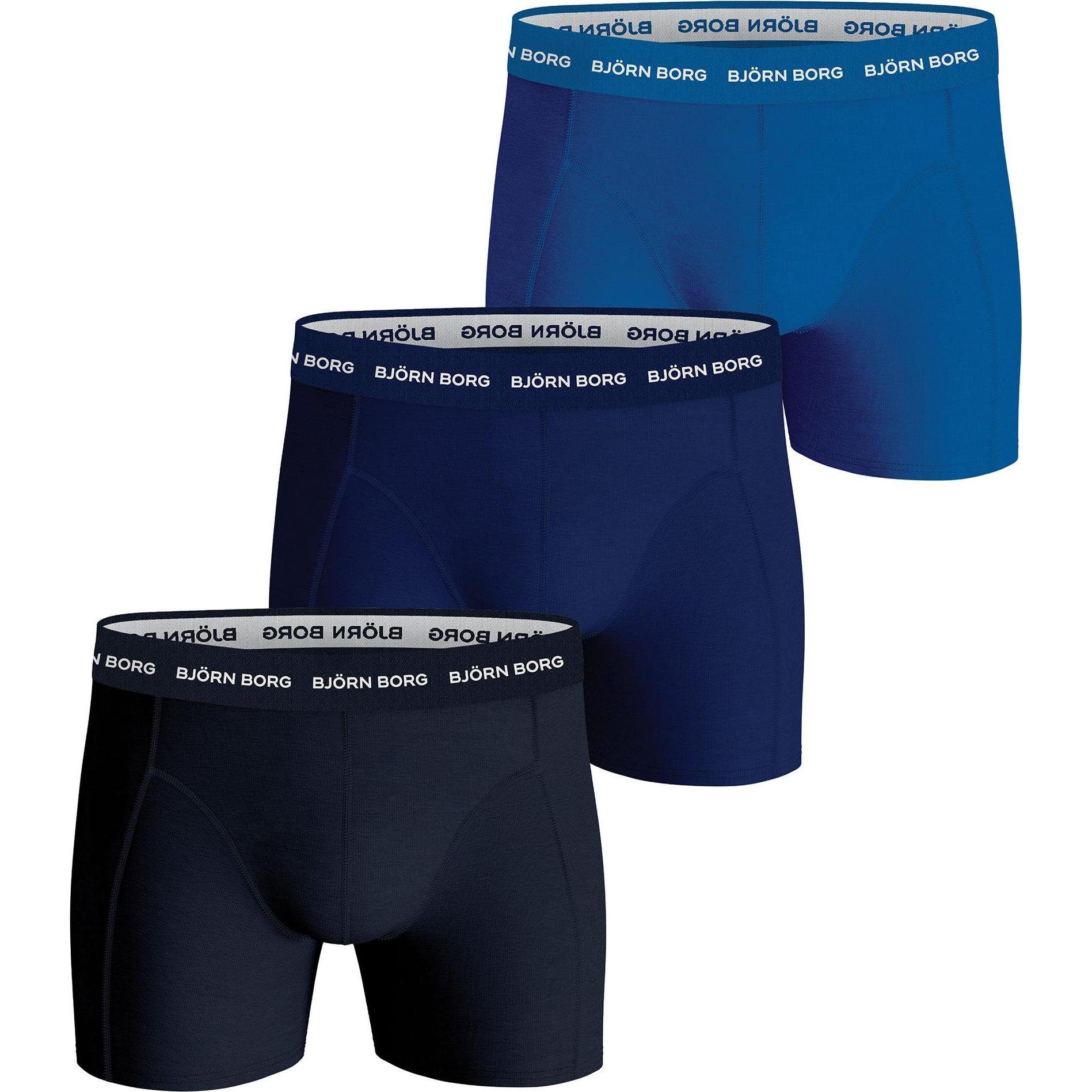 Björn Borg, Herren, Unterhosen, Cotton Stretch Boxer Trunks 3P, Mehrfarbig, (XXL, 3er Pack)