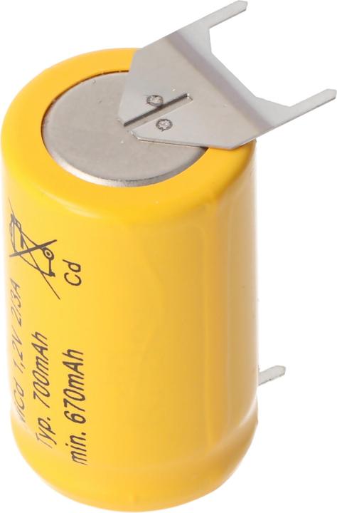 Immagine prodotto AccuCell Akku KR-600AE 2/3 A Cadnica mit 3-er Print, 1-er + / 2-er -- (1 pz., 700 mAh, Batteria + Caricabatterie)