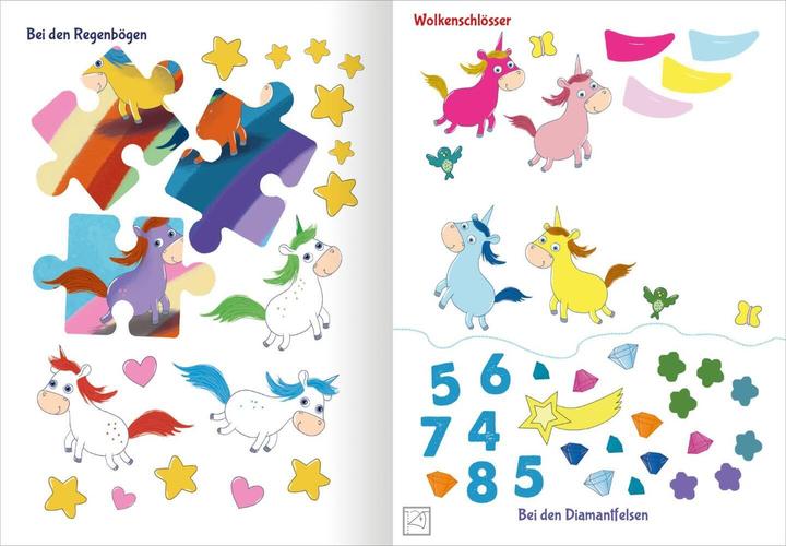 Produktbild Stickern & Rätseln ab 3: Stickern & Rätseln – Einhörner