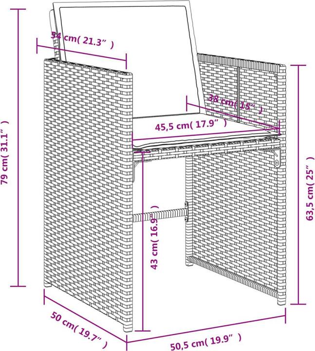 Produktbild vidaXL Gartenstuhl
