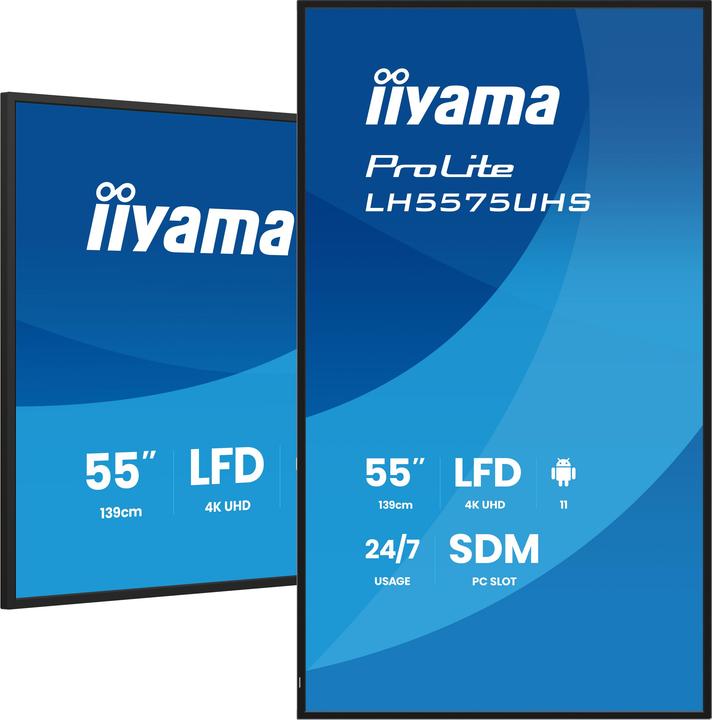 Actual product image iiyama LFD ProLite LH5575UHS-B2AG (3840 x 2160 Pixels, 54.60")