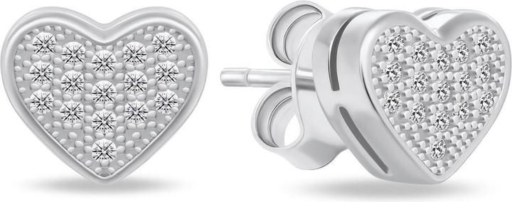 Produktbild Brilio Silver - Sparkling heart earrings made of silver EA900W (Silber)