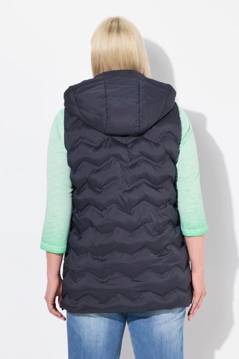 Produktbild Ulla Popken HYPRAR Steppweste, wasserabweisend, Kapuze, Saum-Zipper (46, 48)