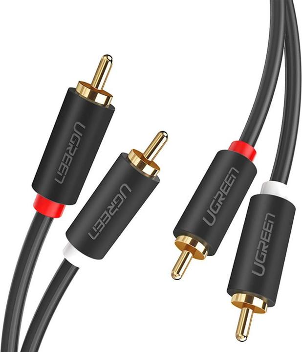 Image du produit Ugreen Câble 2RCA (RCA) à 2RCA (RCA) 1.5m (noir) (1.50 m, Câbles Cinch)