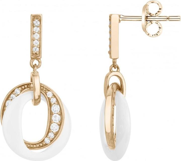 Image du produit Ceranity Boucles D'Oreilles Plaque- Ceramqiue Blanche - Zirconia (LAITONOR : Matériau exact)