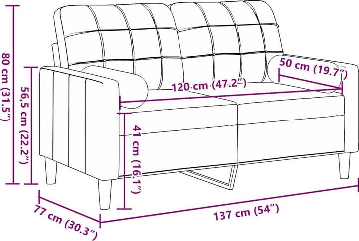 Produktbild vidaXL Lexine (2-Sitzer)