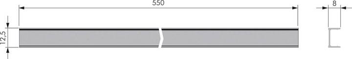 Actual product image Italiana Ferramenta Aluprofil Kiaro, max 550mm, schwarz (1 pcs.)