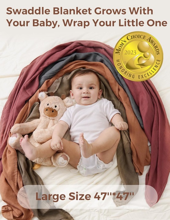 Actual product image Momcozy Swaddle Blanket (120 cm, 120 cm)