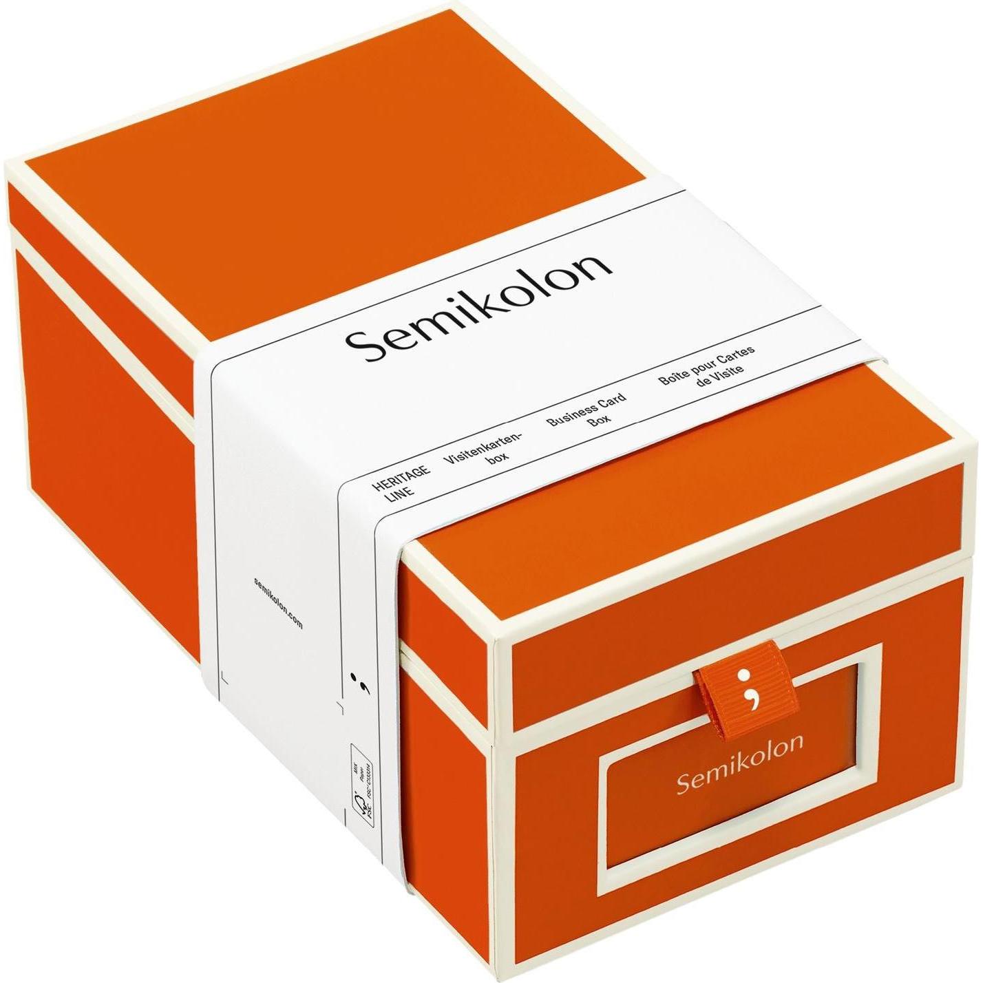 Semikolon, Kartenaufbewahrung, Visitenkartenbox