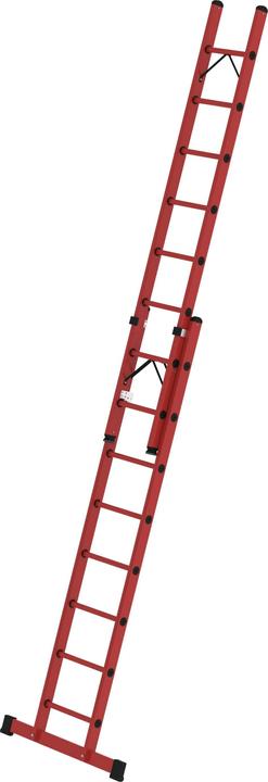 Actual product image Munk Rung extension ladder 2-section GRP with standard traverse 2x8 rungs (Shelf ladder, 418 cm)