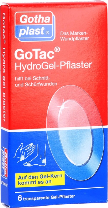Produktbild Gothaplast GoTac Hydro transparente Gel-Pflaster oval 7,4 cm x 4,5 cm, 6 St. Pflaster (6 x)