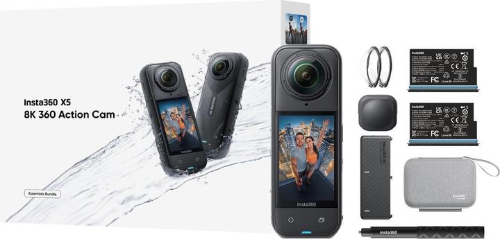 Immagine prodotto Insta360 Pacchetto X5 Essentials (30p, Bluetooth, WiFi)