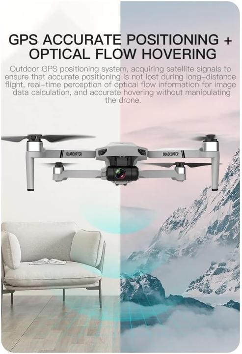 Actual product image Luxwallet Libra4 FPV Drone Quadcopter - 25.2Km/h WiFI GPS 1.2 KM 2-As Gimbal - Full HD Camera + VR Bril - Oran