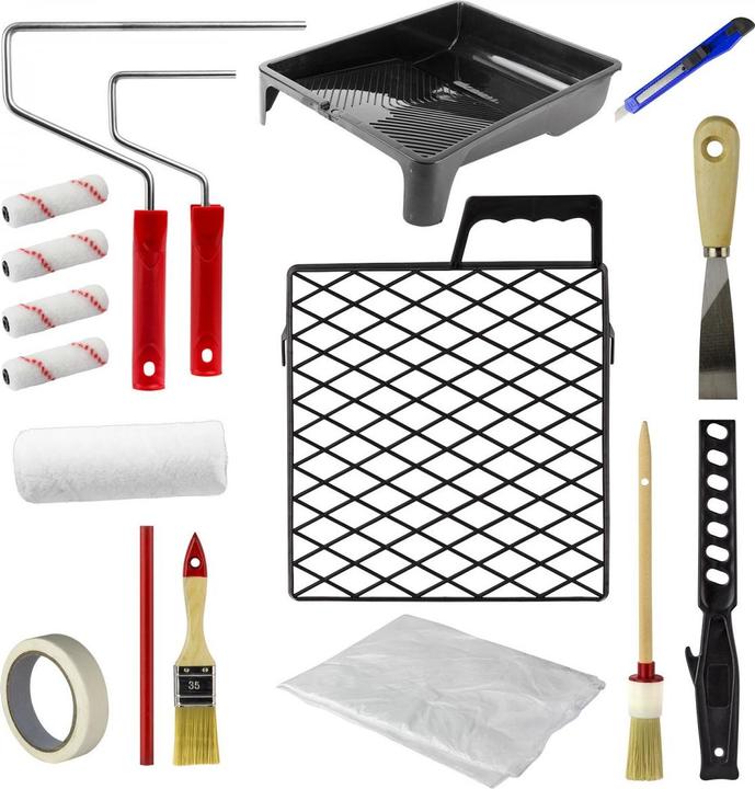 Actual product image Dema Painter Set Brush Roller Spatula 17pcs. (21 cm)