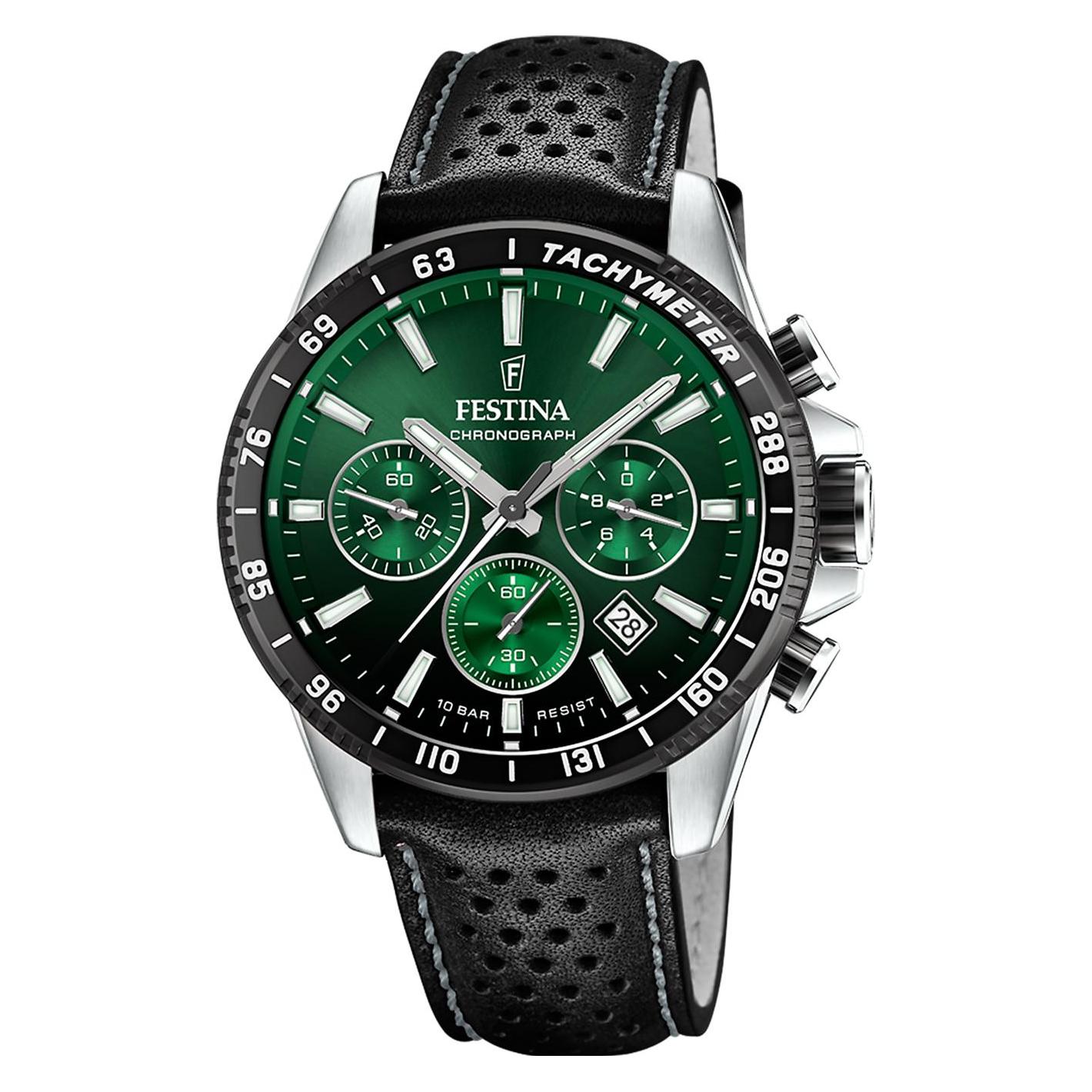 Festina, Armbanduhr, Timeless Chronograph, Silber, (Chronograph, 45 mm)