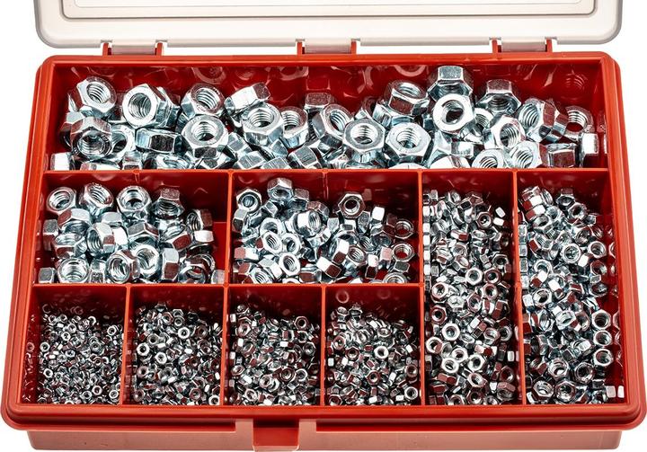 Produktbild RS PRO Muttern Sortiment verzinkt (M10, M2, M2.5, M3, M4, M5, M6, M8)