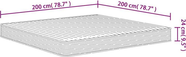 Produktbild vidaXL Schaumstoffmatratze (Schaumstoffkern, 200 x 200 cm)