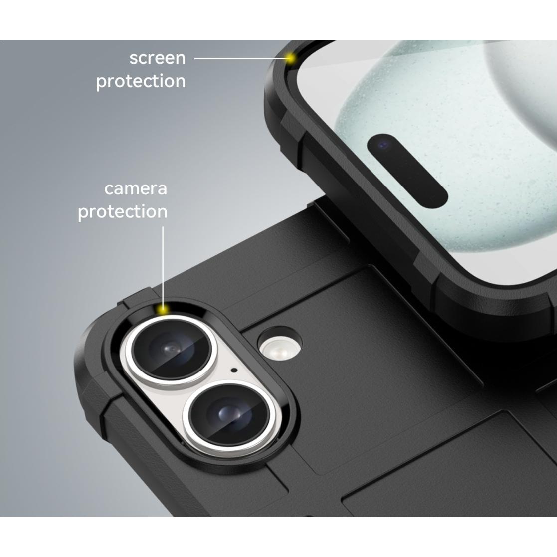 Thumbnail - Screenguard Apple iPhone 16 Plus Rugged Shield Hülle (Apple iPhone 16 Plus), Smartphone Hülle, Schwarz
