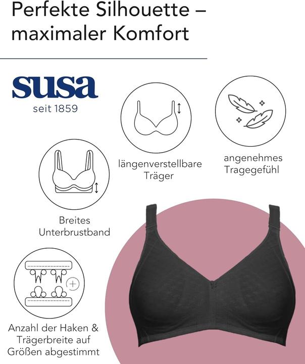Produktbild Susa Comfort Plus Topsy BH ohne Bügel (Einzelpack, 100 B)
