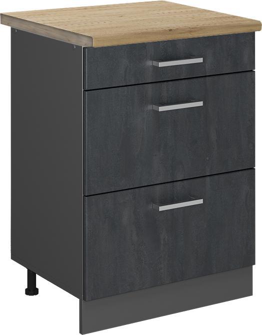 Anthrazit, Goldkraft Eiche, Schwarz, Schwarz Beton