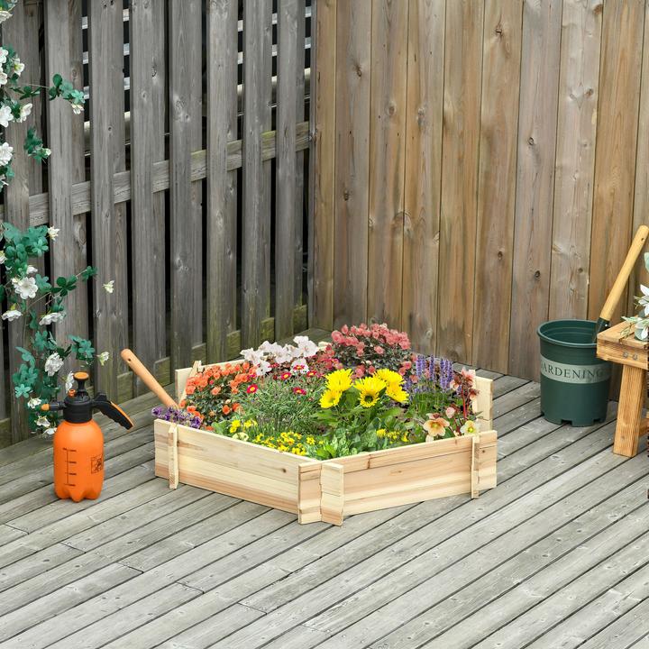 Produktbild Outsunny Hochbeet mit sechseckiger Form