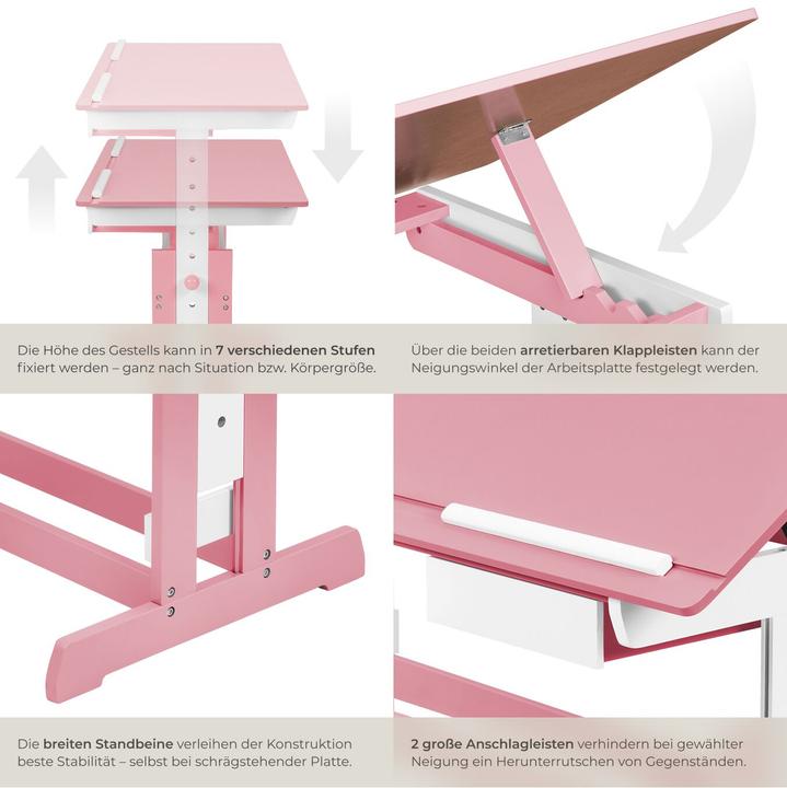 Produktbild tectake Schreibtisch (109 x 55 x 94 cm)