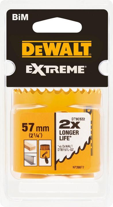 Produktbild DeWalt Lochsäge BiMetall EXTREME 57mm (5.7 Zentimeter)