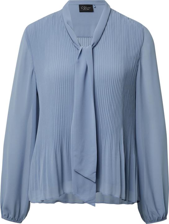Immagine prodotto s.Oliver Bluse Plissierte Regular Fit Bluse mit Stehkragen und Bindeband (42)